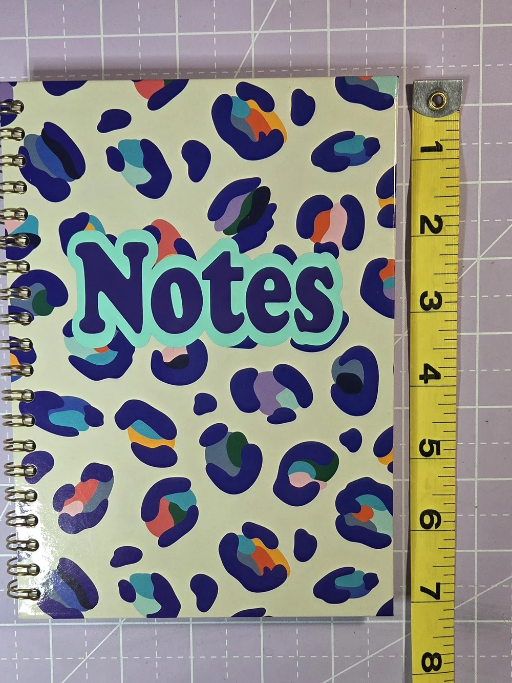 Upcycled Spiral Notebook - Multicolor Leopard Print